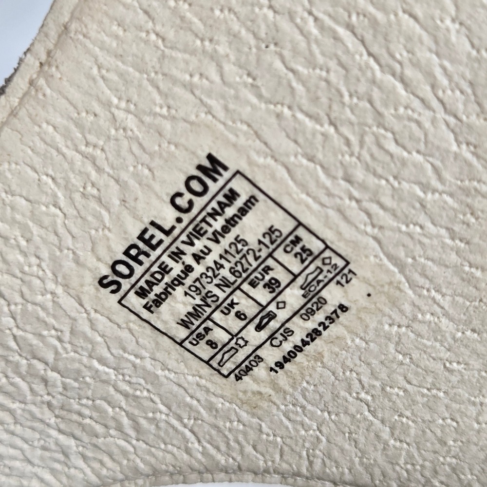 Sorel Roaming Buckle T-Strap Sandals Womens 8 White Leather Sporty Casual Flat - Picture 6 of 9